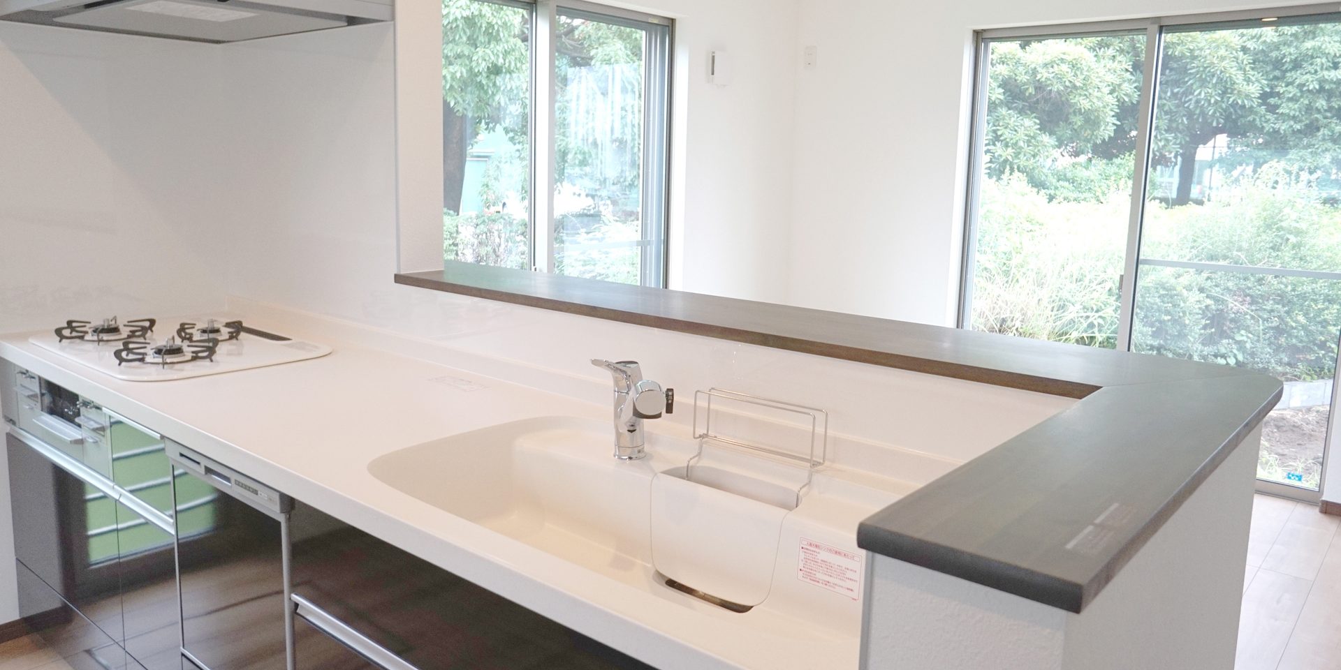 キッチンカウンター　白